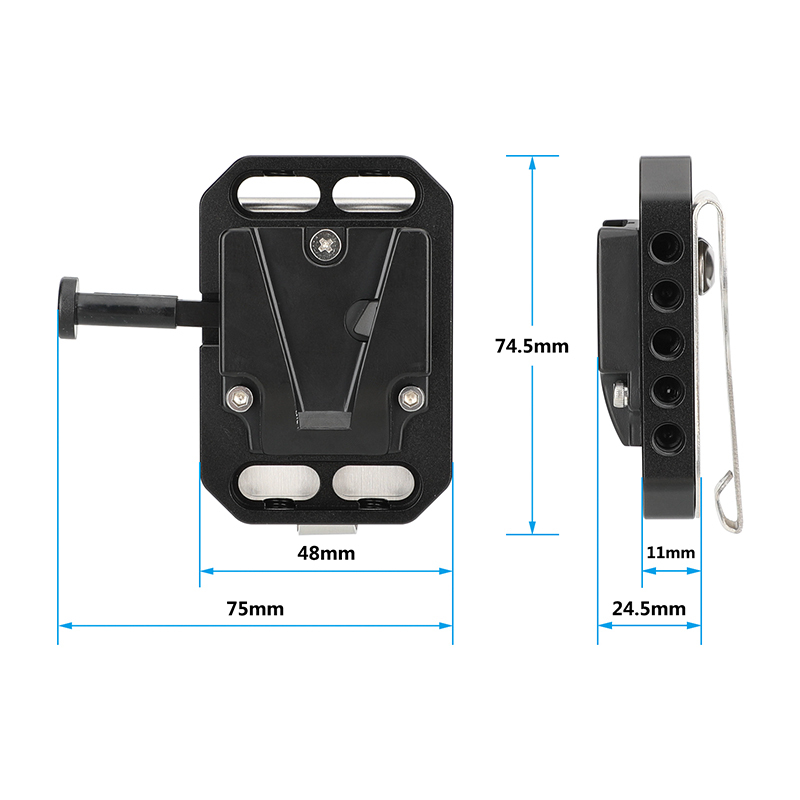 CAMVATE Mini V Lock Mount Camera Battery Plate Quick Release With Handy Belt Clip