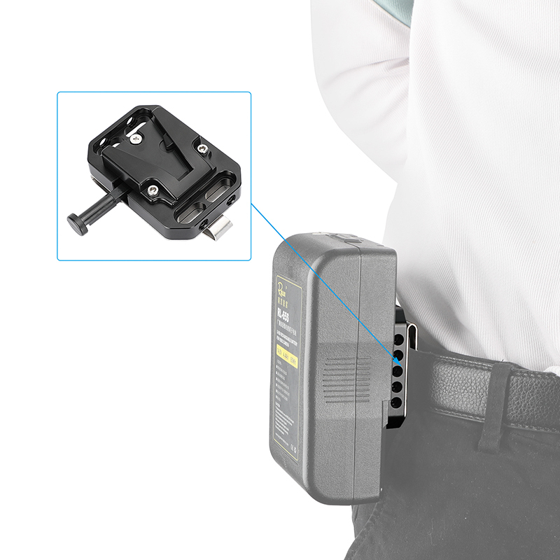 CAMVATE Mini V Lock Mount Camera Battery Plate Quick Release With Handy Belt Clip