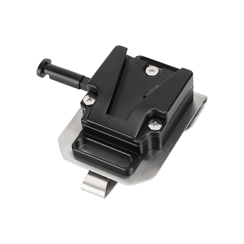 CAMVATE Mini V-Lock Quick Release Adapter With Belt Clip & 1/4"-20 Mounting Points For DSLR Camera Battery