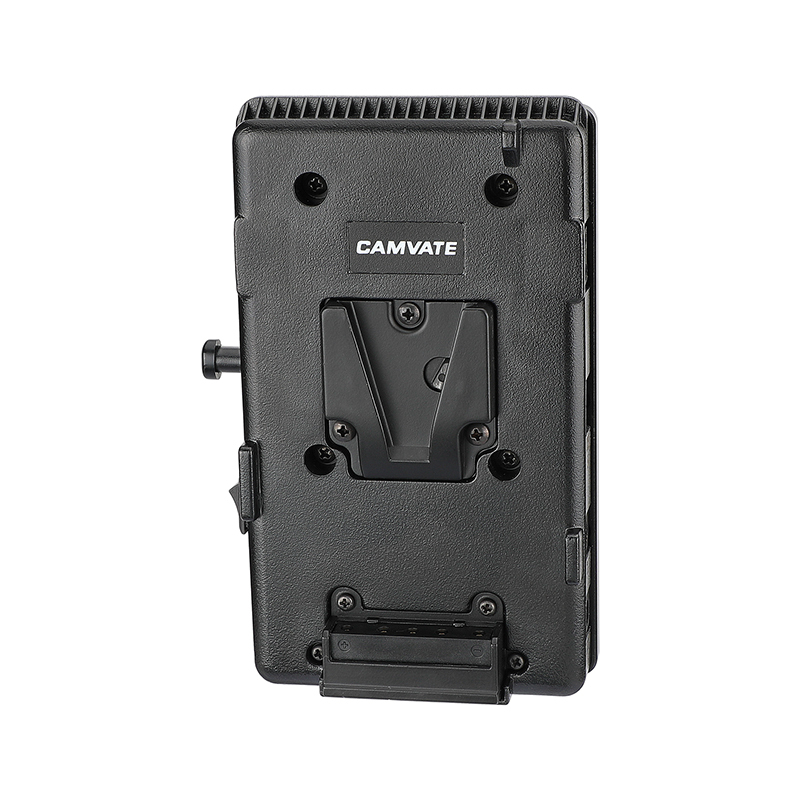 CAMVATE V Lock Mount Power Splitter Camera Battery Plate With Belt Clip