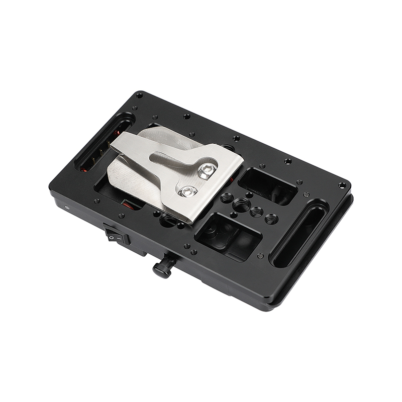 CAMVATE V Lock Mount Power Splitter Camera Battery Plate With Belt Clip