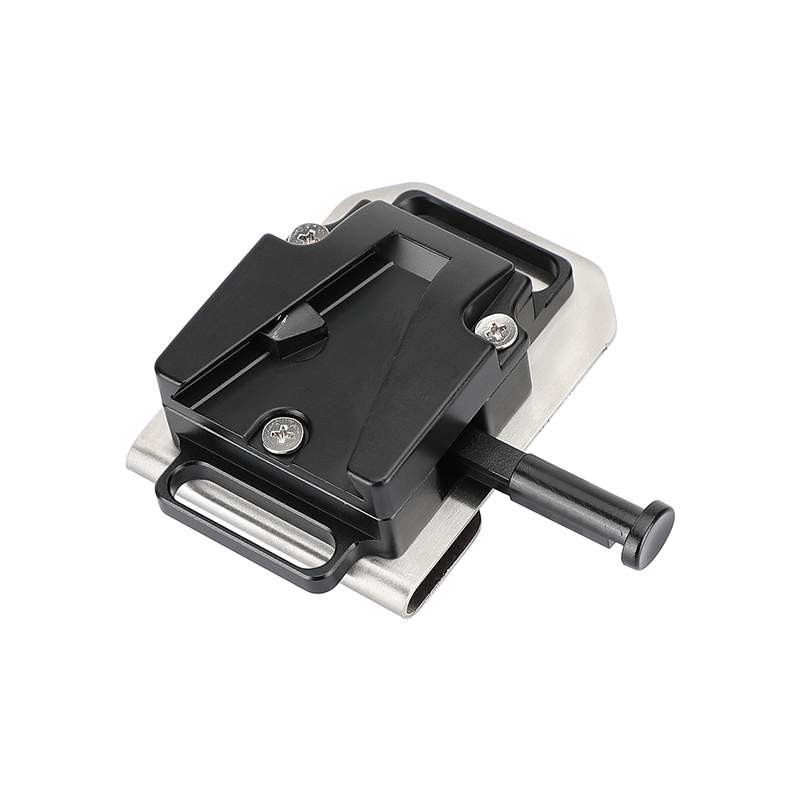 CAMVATE Mini V-Lock Quick Release Adapter With Belt Clip & 1/4"-20 Mounting Points For DSLR Camera Battery
