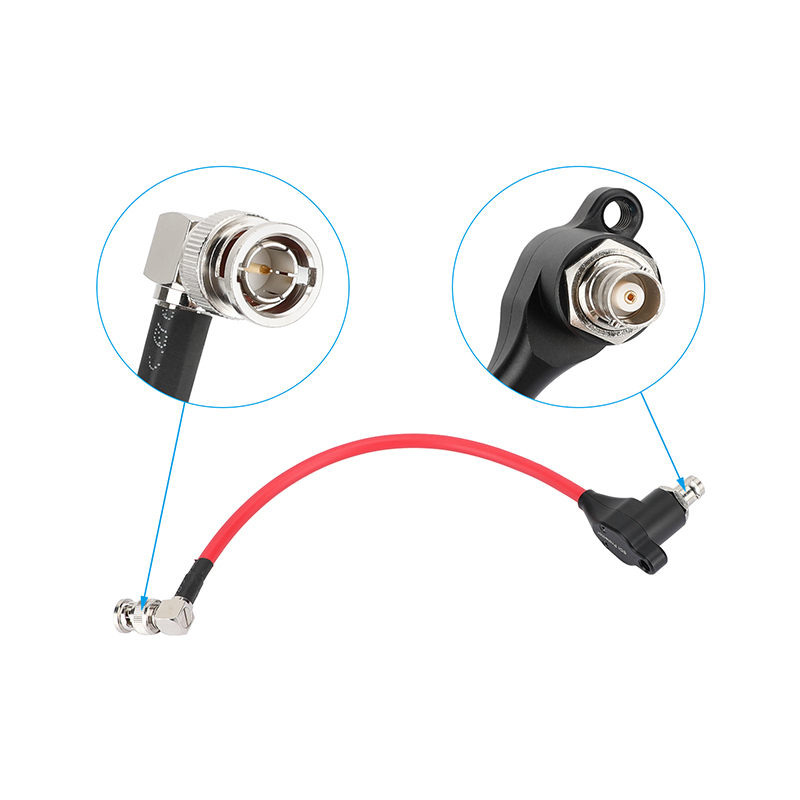 CAMVATE 12G BNC SDI Protector SDI Anti-current Isolation Cable For ARRI Mini / RED Komodo Cameras (Red)