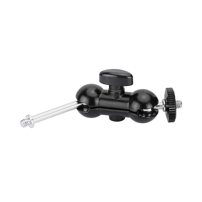 CAMVATE Mini Ball Head Holder Support 360°Swivel 90°Tilt With Extended 1/4"-20 Thread Screw For Camera Monitor / Flashlight