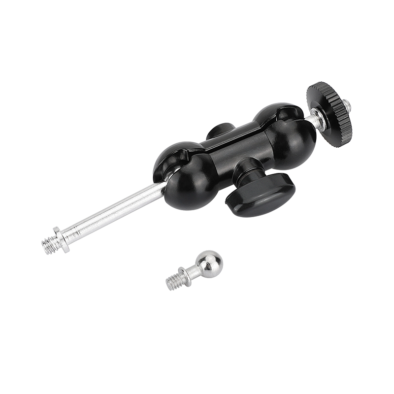 CAMVATE Mini Ball Head Holder Support 360°Swivel 90°Tilt With Extended 1/4"-20 Thread Screw For Camera Monitor / Flashlight