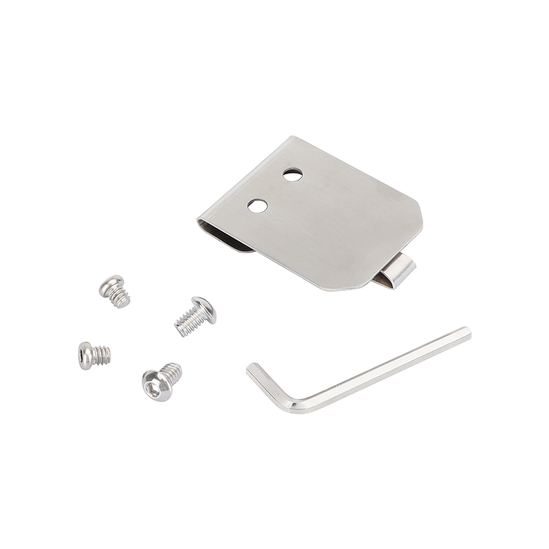 CAMVATE Handy Belt Clip Clasp 66mm×48mm Buckle Hook With Double Holes (Silver)