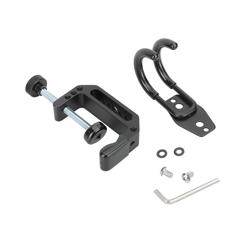 CAMVATE Heavy Duty Wall Hanging Hook For Tool Storage + Extended Super C Clamp With 1/4" & 3/8" Mounting Points