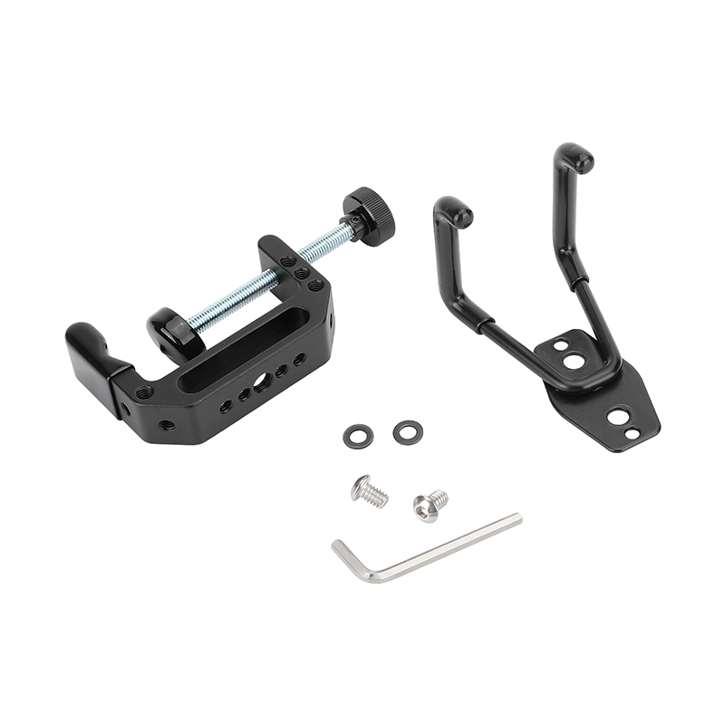 CAMVATE Extended Super C Clamp With Double Prong Wall Mount Hook And 1/4" & 3/8" Mounting Points For Photographic Accessories