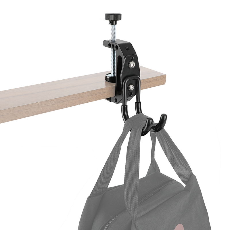 CAMVATE Heavy Duty Wall Hanging Hook For Tool Storage + Extended Super C Clamp With 1/4" & 3/8" Mounting Points