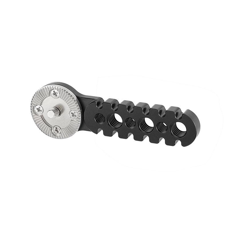 CAMVATE Universal Extension Arm Jagged Style With ARRI Rosette Mount M6 Thread Screw Black Knob For DSLR Camera Cage Rig