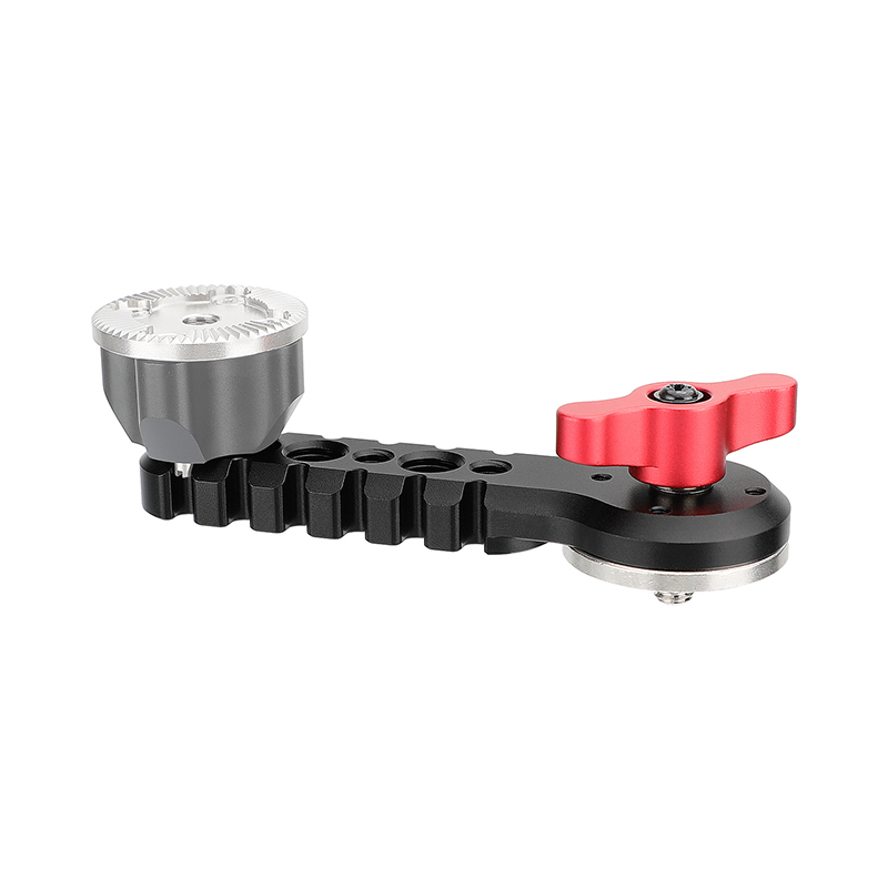 CAMVATE Universal Extension Arm Jagged Style With ARRI Rosette Mount M6 Thread Screw Red Knob For DSLR Camera Cage Rig