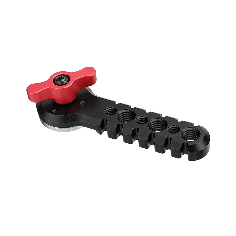 CAMVATE Universal Extension Arm Jagged Style With ARRI Rosette Mount M6 Thread Screw Red Knob For DSLR Camera Cage Rig