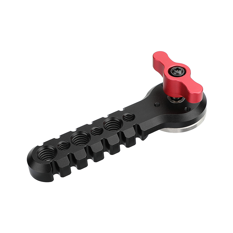 CAMVATE Universal Extension Arm Jagged Style With ARRI Rosette Mount M6 Thread Screw Red Knob For DSLR Camera Cage Rig