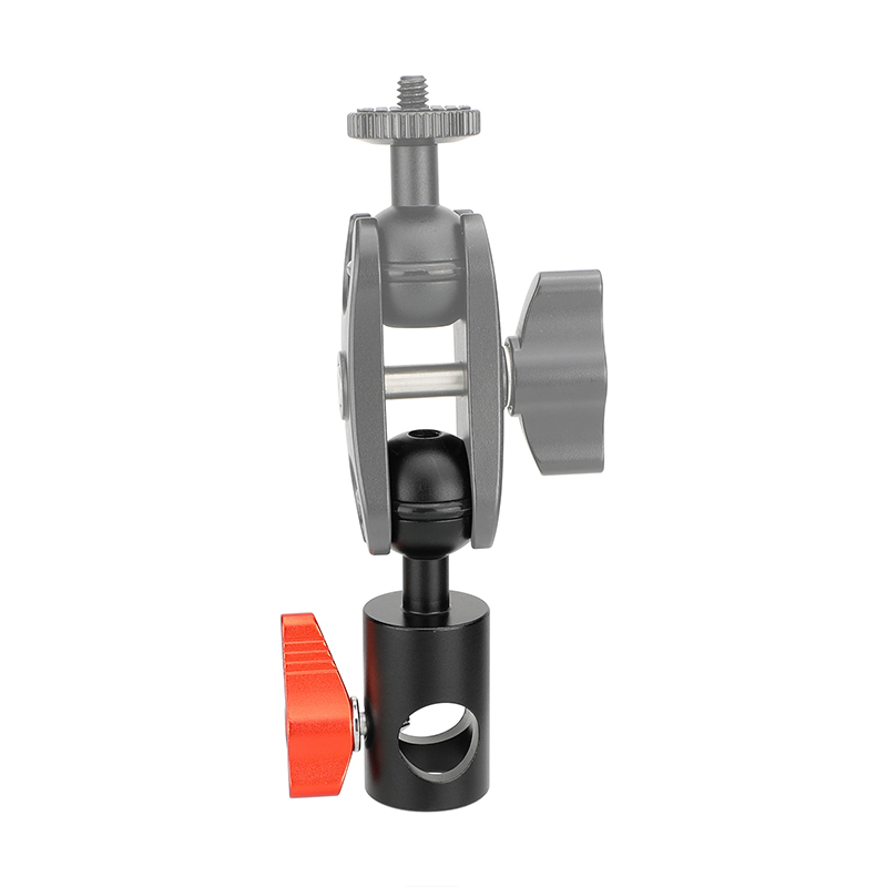 CAMVATE (Upgraded) 16mm Light Stand Head Adapter (Red Ratchet Knob) With 26mm Ball Head