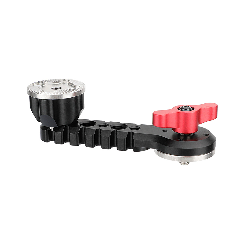 CAMVATE Extension Arm Jagged Style With Double-end ARRI Rosette Mount M6 Thread (Red Knob) For DSLR Camera Shoulder Rig