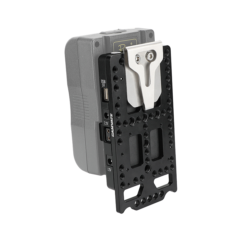 CAMVATE V Lock Camera Plate Power Supply Splitter With Power Convert Outlet & Belt Clip