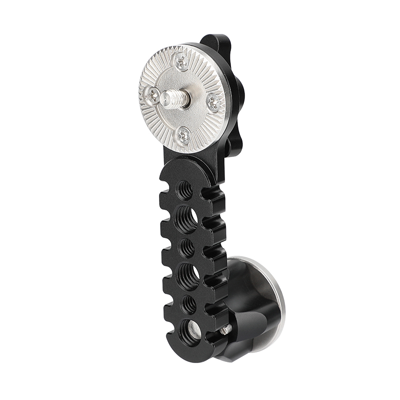 CAMVATE Extension Arm Jagged Style With Double-end ARRI Rosette Mount M6 Thread (Black Knob) For DSLR Camera Shoulder Rig