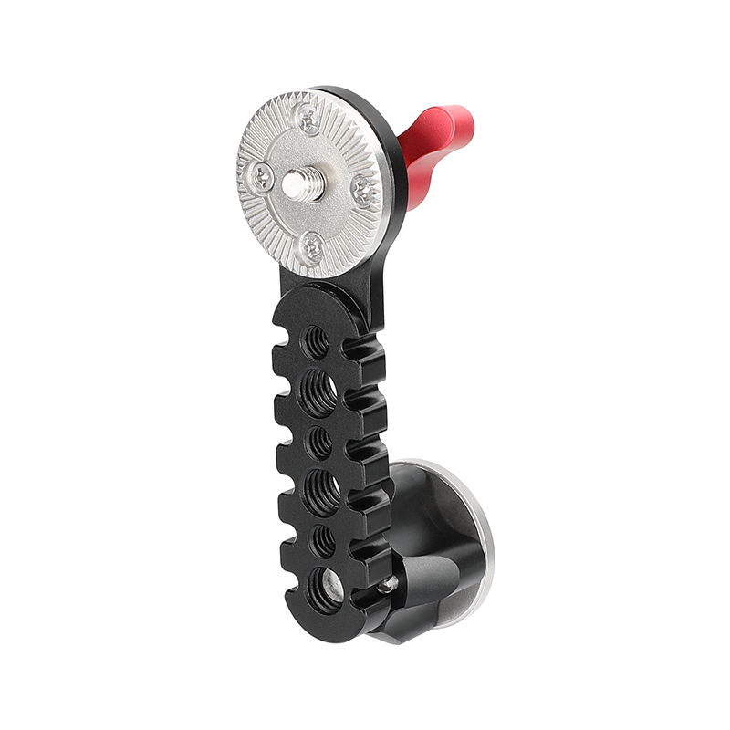 CAMVATE Extension Arm Jagged Style With Double-end ARRI Rosette Mount M6 Thread (Red Knob) For DSLR Camera Shoulder Rig