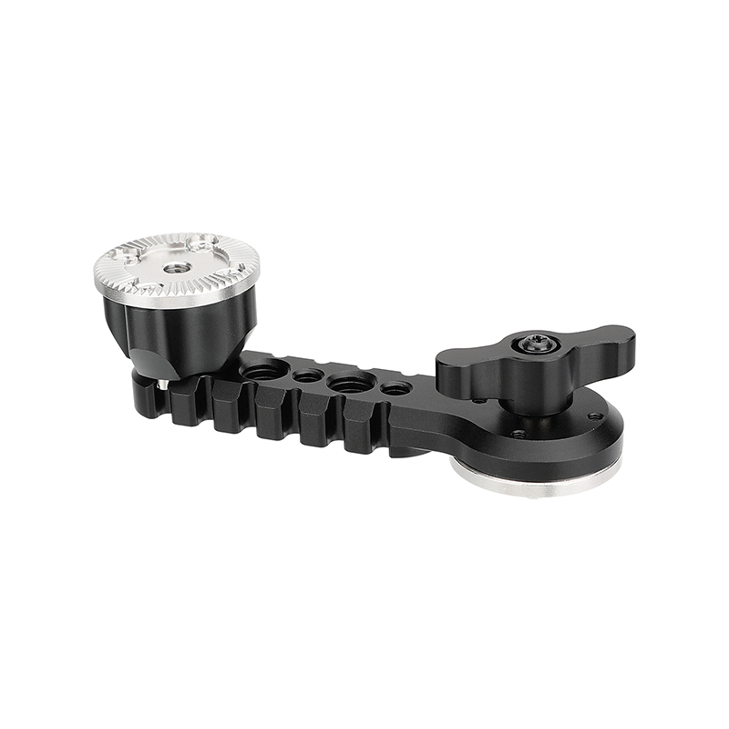 CAMVATE Extension Arm Jagged Style With Double-end ARRI Rosette Mount M6 Thread (Black Knob) For DSLR Camera Shoulder Rig