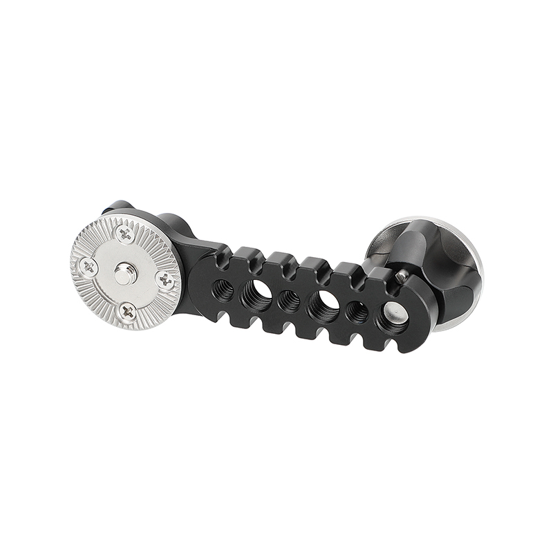 CAMVATE Extension Arm Jagged Style With Double-end ARRI Rosette Mount M6 Thread (Black Knob) For DSLR Camera Shoulder Rig