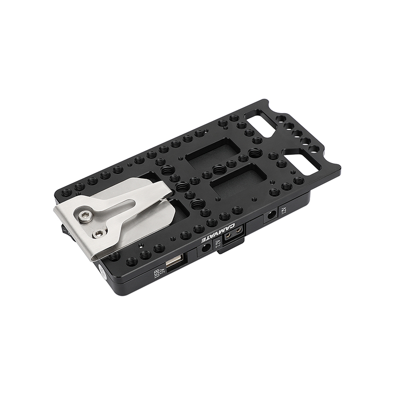 CAMVATE V Lock Camera Plate Power Supply Splitter With Power Convert Outlet & Belt Clip