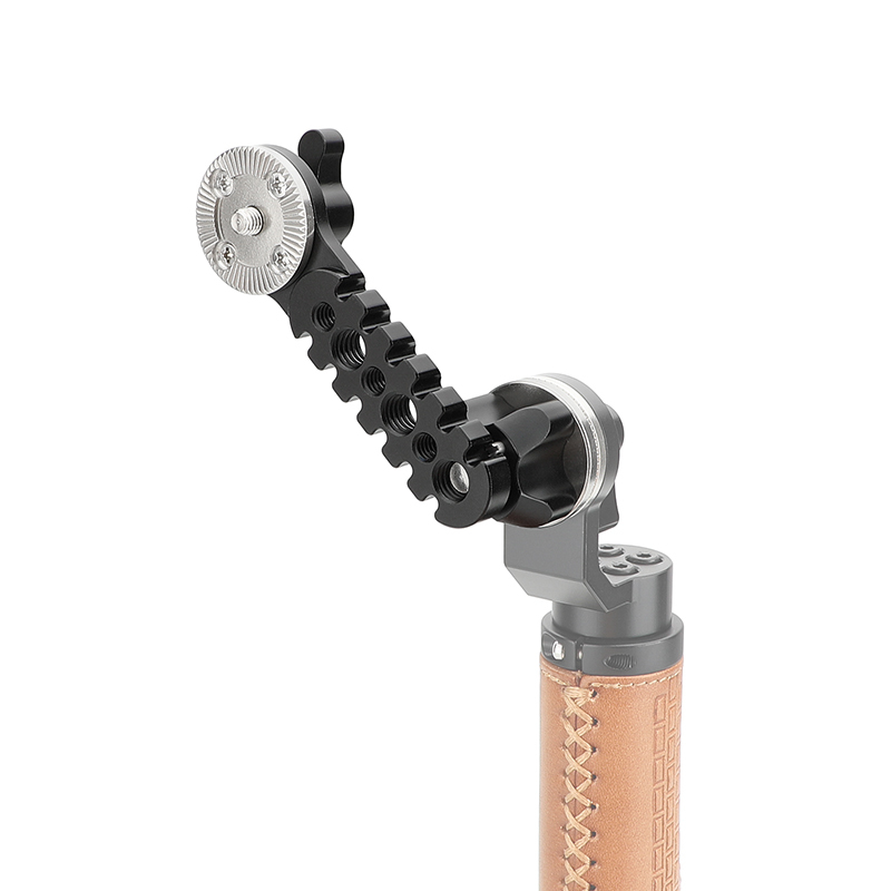 CAMVATE Extension Arm Jagged Style With Double-end ARRI Rosette Mount M6 Thread (Black Knob) For DSLR Camera Shoulder Rig