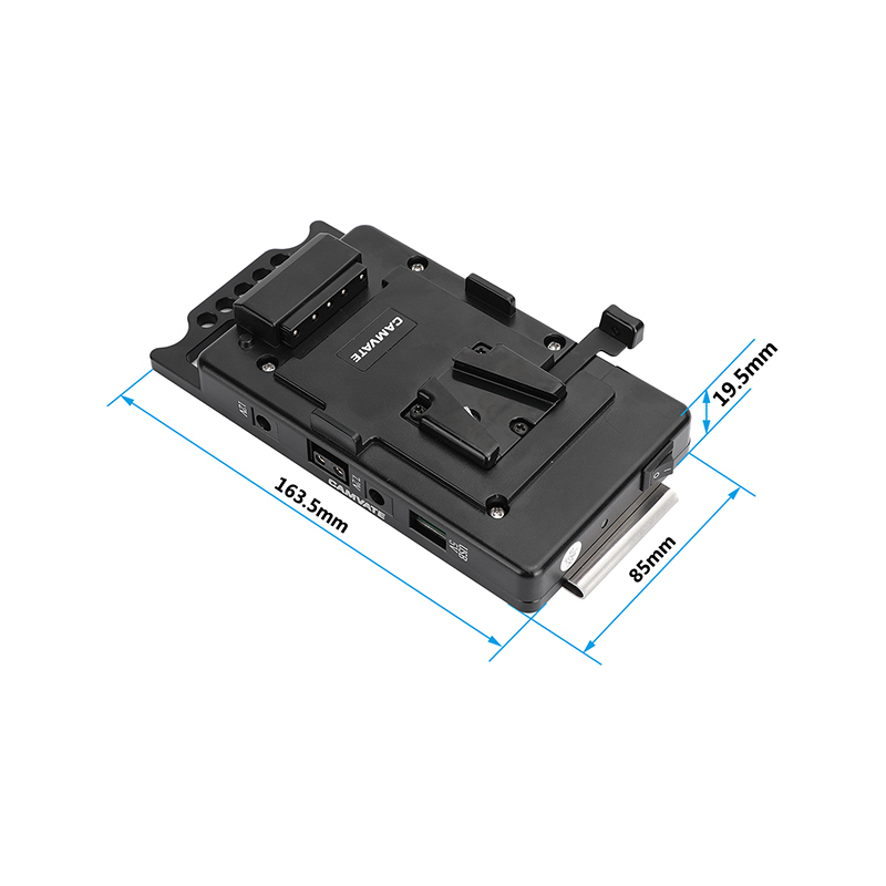 CAMVATE V Lock Camera Plate Power Supply Splitter With Power Convert Outlet & Belt Clip