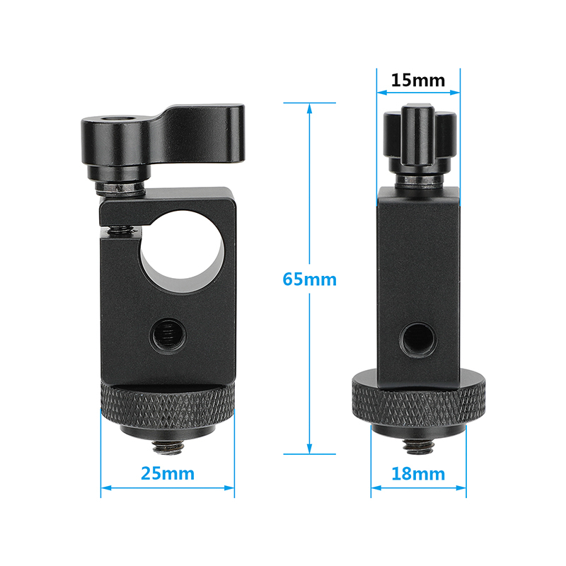 CAMVATE 15mm Single Rod Clamp with 1/4" Mount