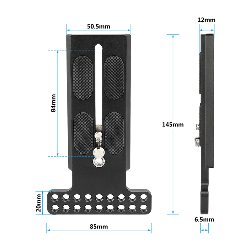 CAMVATE Manfrotto-Type Slide-in Quick Release Camera Plate With 1/4"-20 Threads