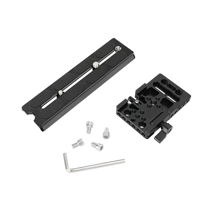 CAMVATE Manfrotto-Type Slide-in Quick Release Plate with Clamp Base (7")