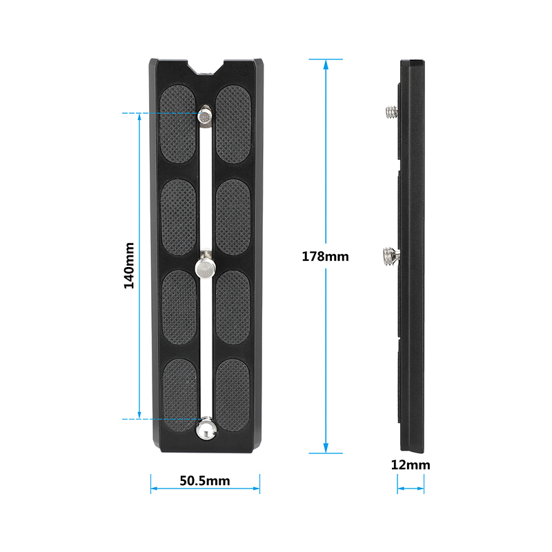 CAMVATE Manfrotto-Type Slide-in Quick Release Plate with Clamp Base (7")