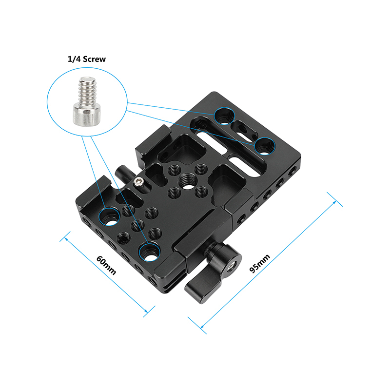 CAMVATE Manfrotto-Type Slide-in Quick Release Plate with Clamp Base (7")