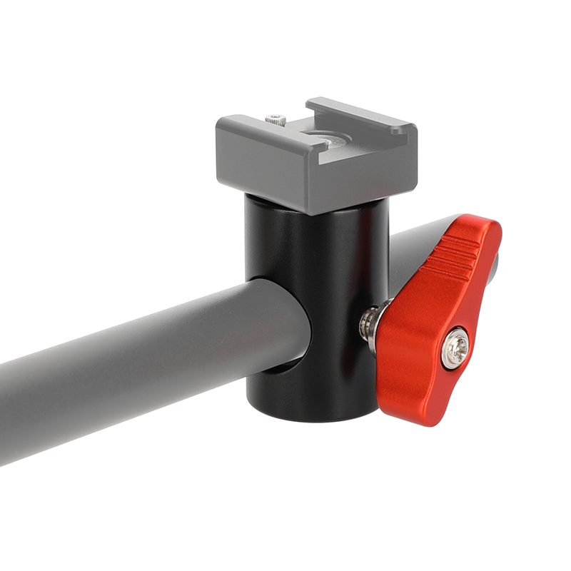CAMVATE Light Stand Head Adapter With ARRI Locating Hole (Red Ratchet Knob)