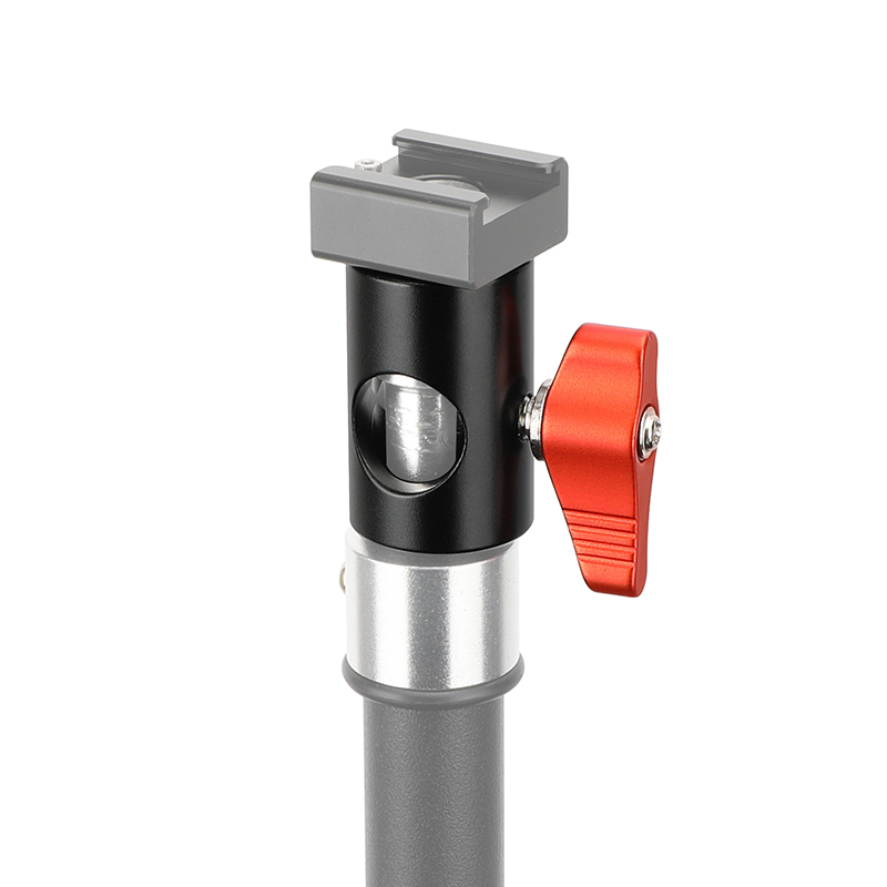 CAMVATE Light Stand Head Adapter With ARRI Locating Hole (Red Ratchet Knob)