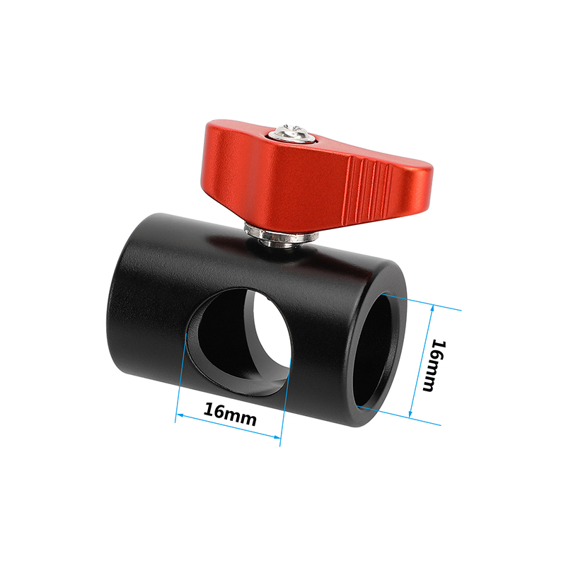 CAMVATE Light Stand Head Adapter With ARRI Locating Hole (Red Ratchet Knob)