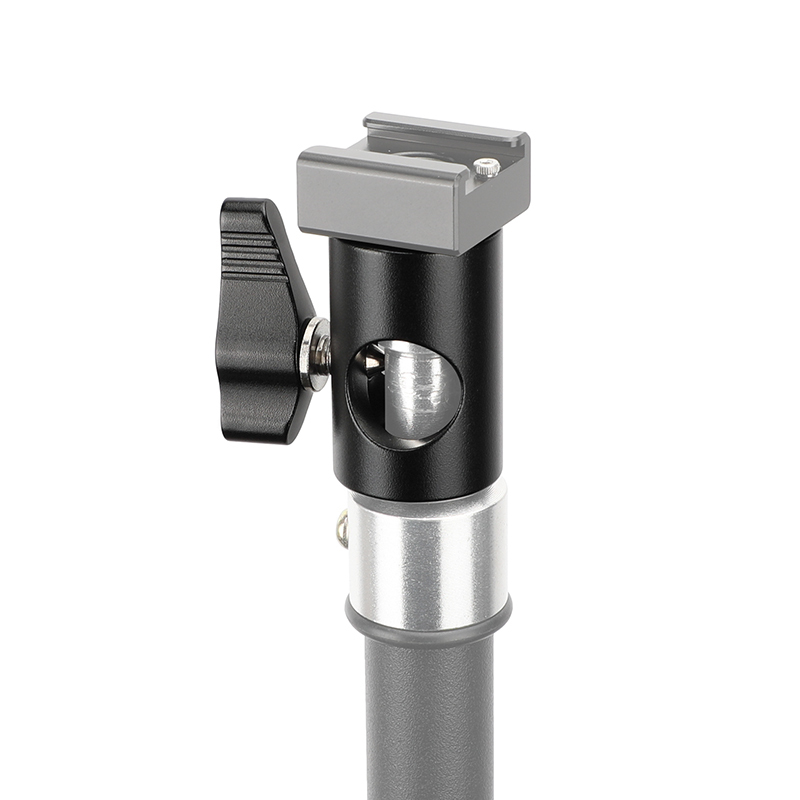 CAMVATE Light Stand Head Adapter With ARRI Locating Hole (Black Ratchet Knob)