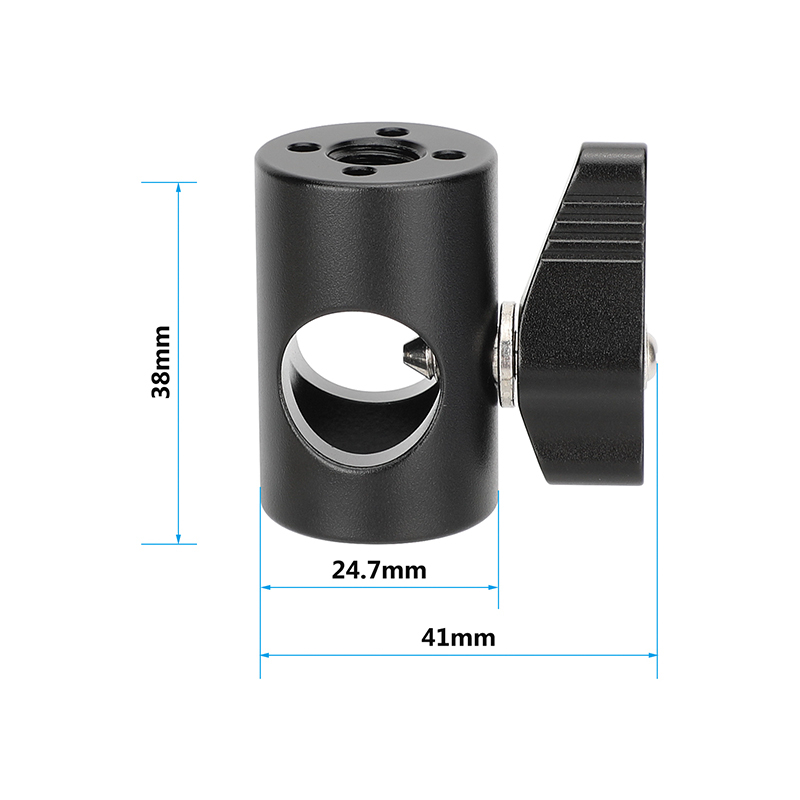 CAMVATE Light Stand Head Adapter With ARRI Locating Hole (Black Ratchet Knob)