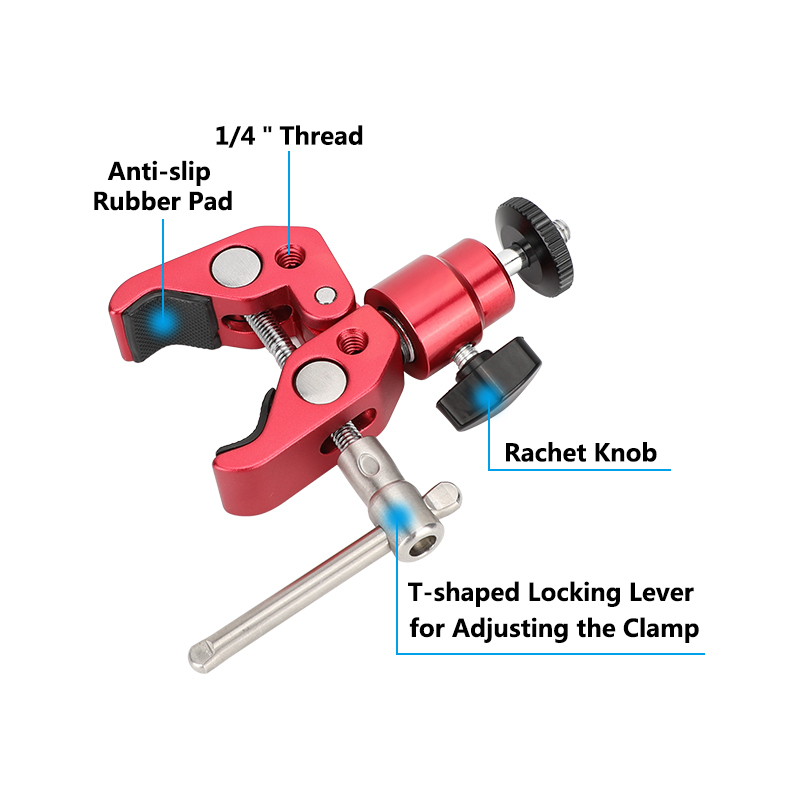 CAMVATE Crab Clamp with 360° Mini Ball Head