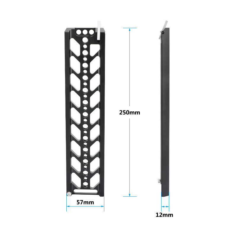 CAMVATE 10" Dovetail Plate and QR Baseplate with Double Rod Adapter