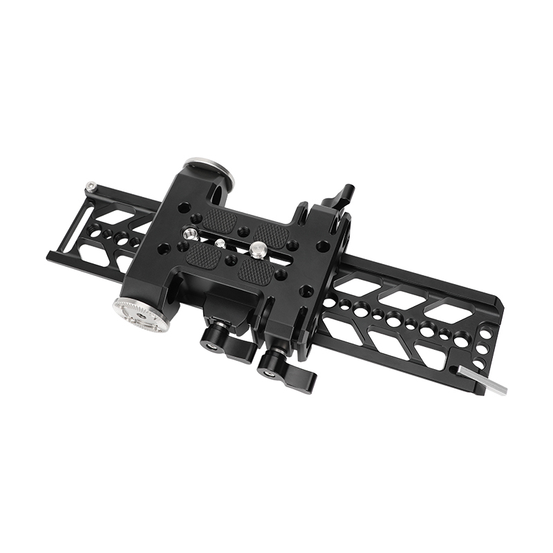 CAMVATE 10" Dovetail Plate and QR Baseplate with Double Rod Adapter