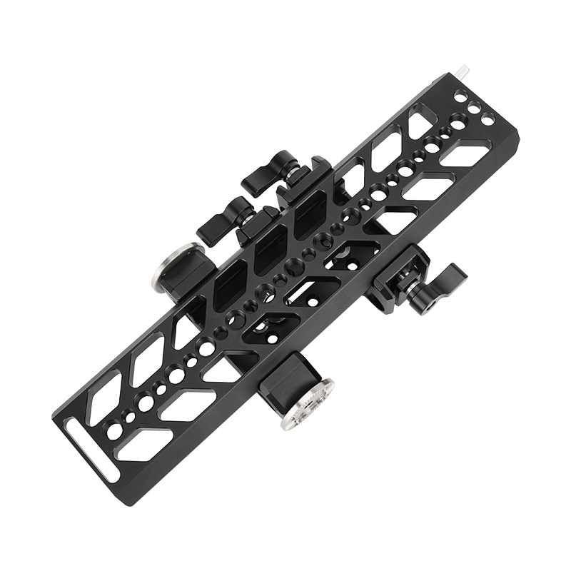 CAMVATE 10" Dovetail Plate and QR Baseplate with Double Rod Adapter