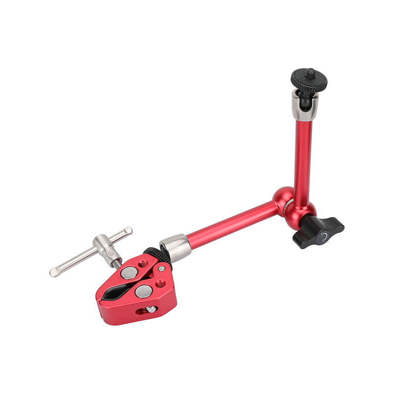 CAMVATE Universal 10" Articulating Magic Arm And Super Crab Clamp (Red Body)