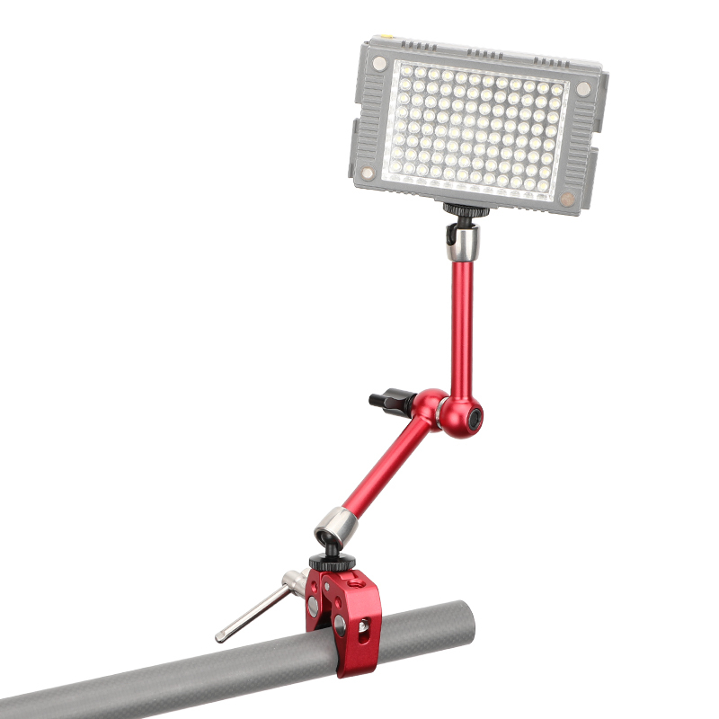 CAMVATE Universal 10" Articulating Magic Arm And Super Crab Clamp (Red Body)
