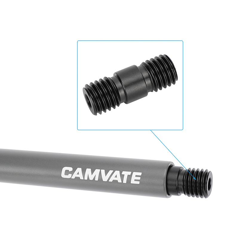 CAMVATE 1/4"-20 to M12 & M12 to M12 Assorted Adapter Set for 15mm Rods (6-Pack)