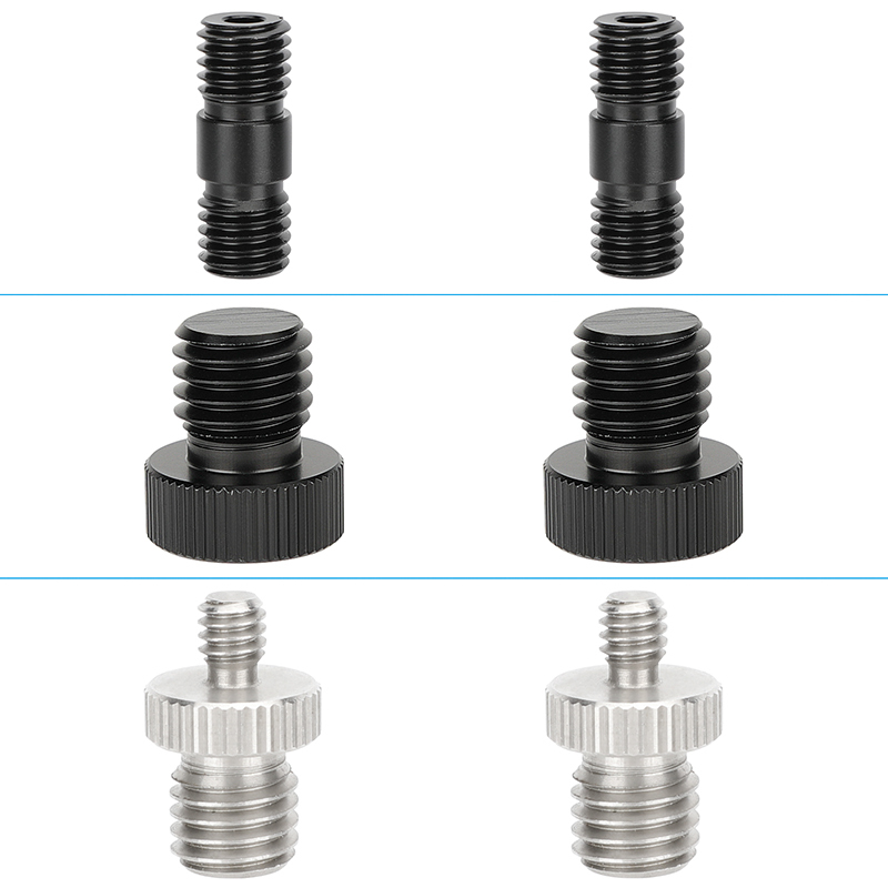 CAMVATE 1/4"-20 to M12 & M12 to M12 Assorted Adapter Set for 15mm Rods (6-Pack)