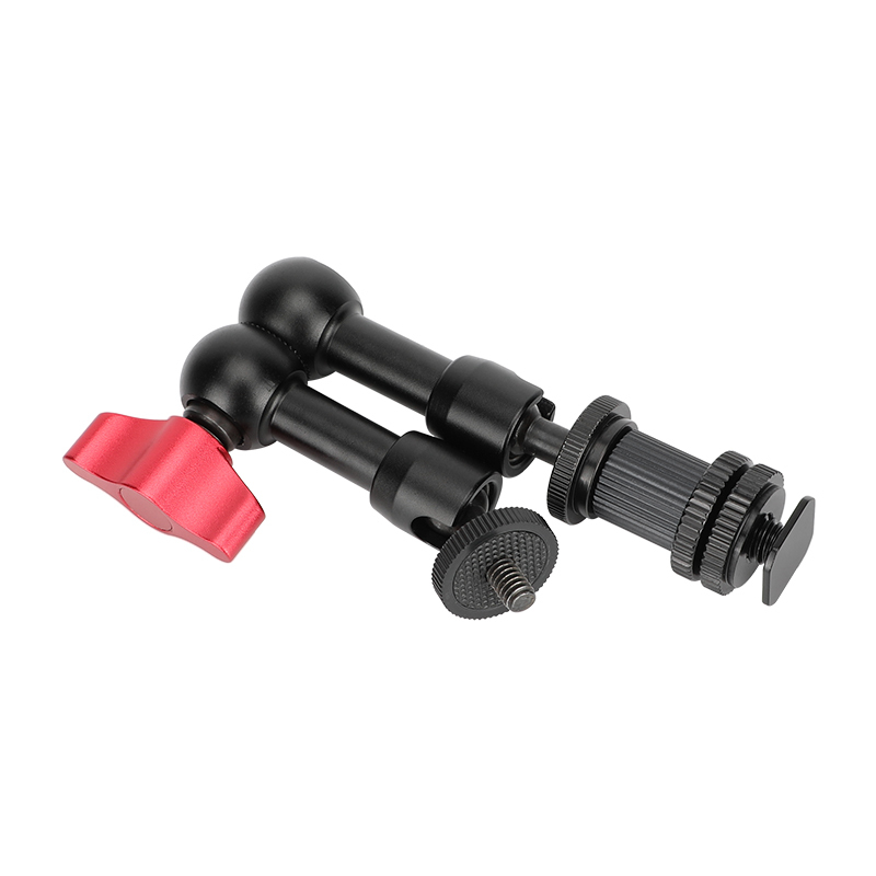 CAMVATE 7" Articulating Magic Arm with Shoe Mount Adapter (Red Locking Knob)