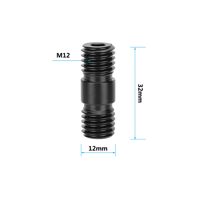 CAMVATE 1/4"-20 to M12 & M12 to M12 Assorted Adapter Set for 15mm Rods (6-Pack)