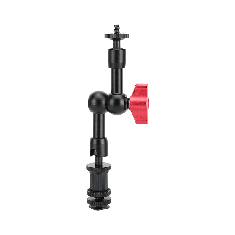CAMVATE 7" Articulating Magic Arm with Shoe Mount Adapter (Red Locking Knob)