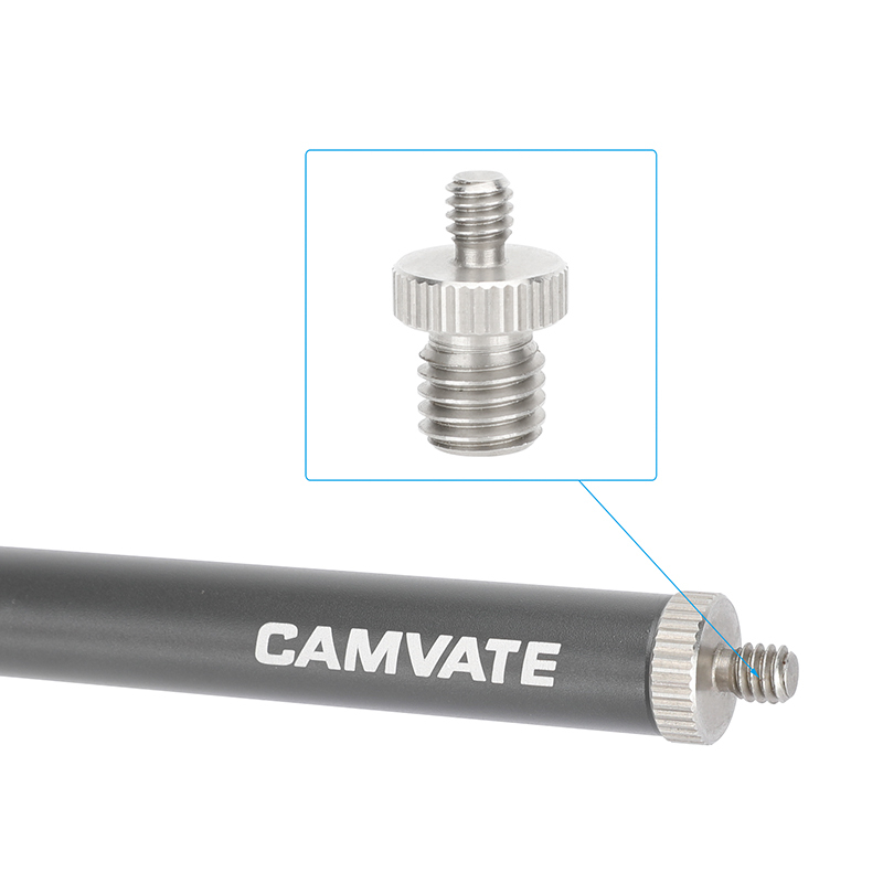 CAMVATE 1/4"-20 to M12 & M12 to M12 Assorted Adapter Set for 15mm Rods (6-Pack)