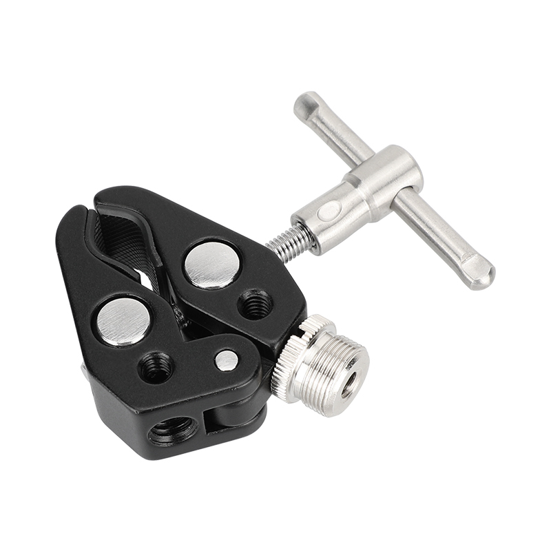 CAMVATE Super Crab Clamp with 5/8"-27 Thread Adapter for Microphones (2-Pack)